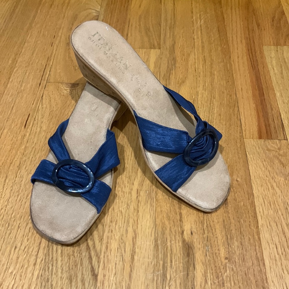 Women Italian heeled sandals Size 10